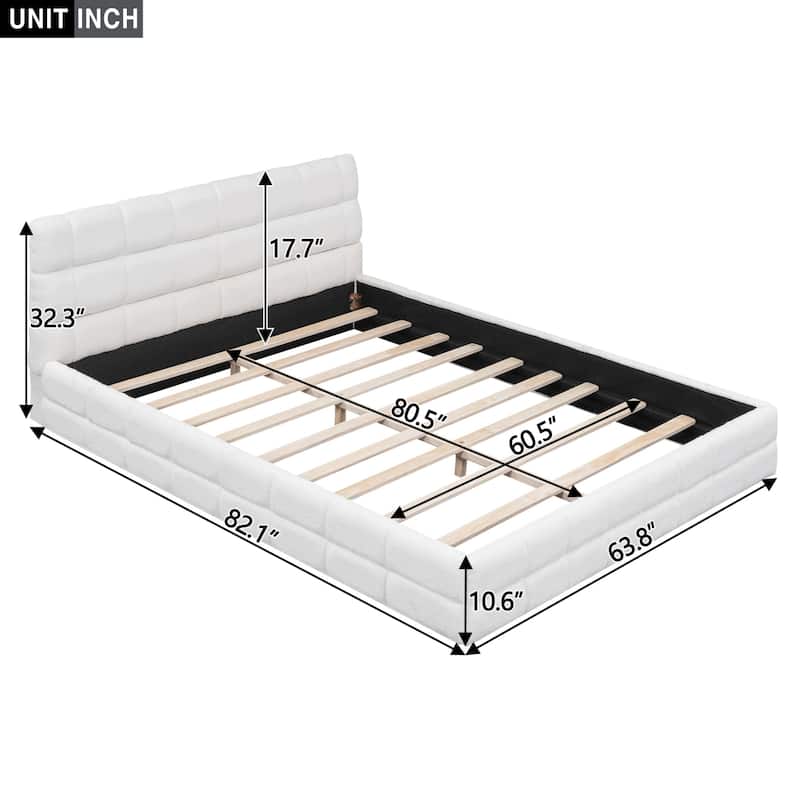 Velvet Upholstered Platform Bed
