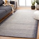 preview thumbnail 2 of 13, SAFAVIEH Handmade Ebony Kenza Modern Wool Rug 3' x 5' - Ivory/Navy - Rectangle