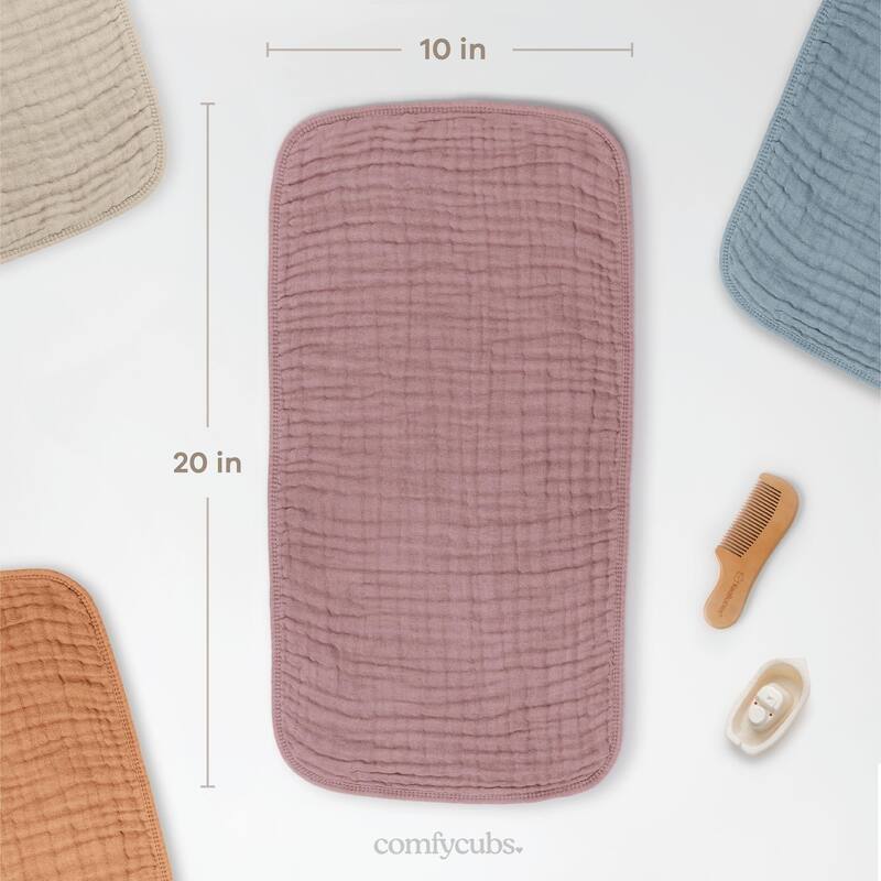 Muslin Burp Cloths for Babies by Comfy Cubs