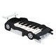 preview thumbnail 4 of 12, Twin Size Race Car-Themed Platform Bed with Wheels , Sturdy Construction and Safety Rails for Exciting Bedrooms