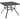 Gymax Square Patio Dining Table Metal 4-Person Outdoor Table w/