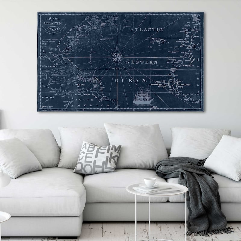 "Sailing Map" Print on Canvas