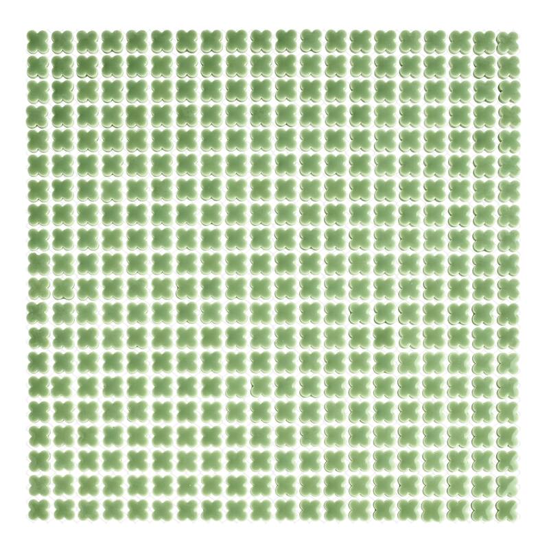 Merola Tile Fioretti Glossy Grass Green 12" x 12" Porcelain Floor and Wall Tile