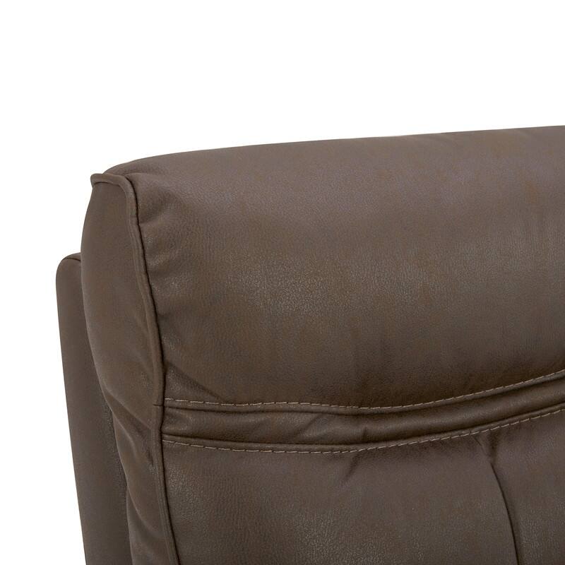 Spruce & Spring Regan Leather Power Recliner Swivel Glider Rocker with Power Headrest