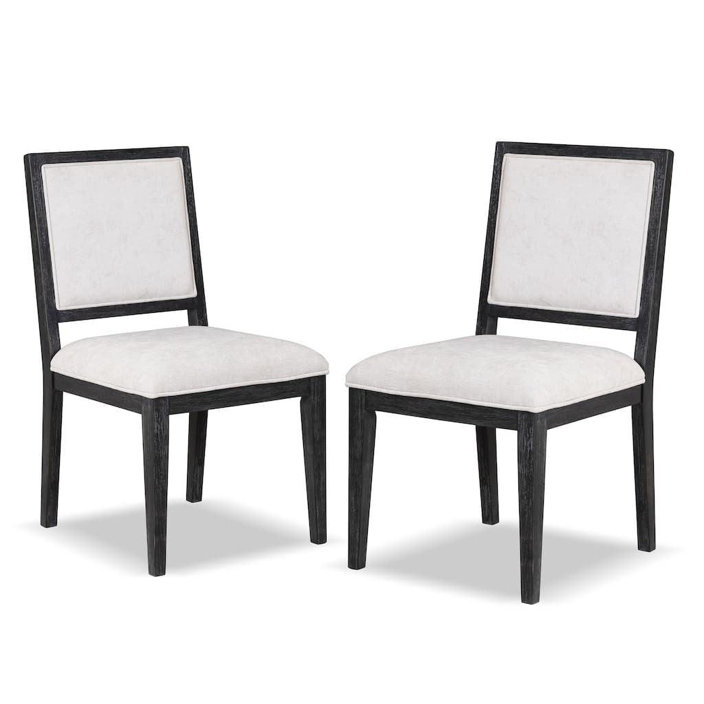 Furniture of America Durem Modern Solid Wood Padded Side Chairs (Set of 2)
