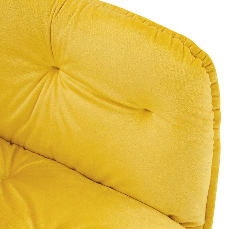 ivinta Tufted Dining Chairs Set of 2, Velvet Arm Chair, Accent Chair with Solid Gold Plated Legs And Padded Seat