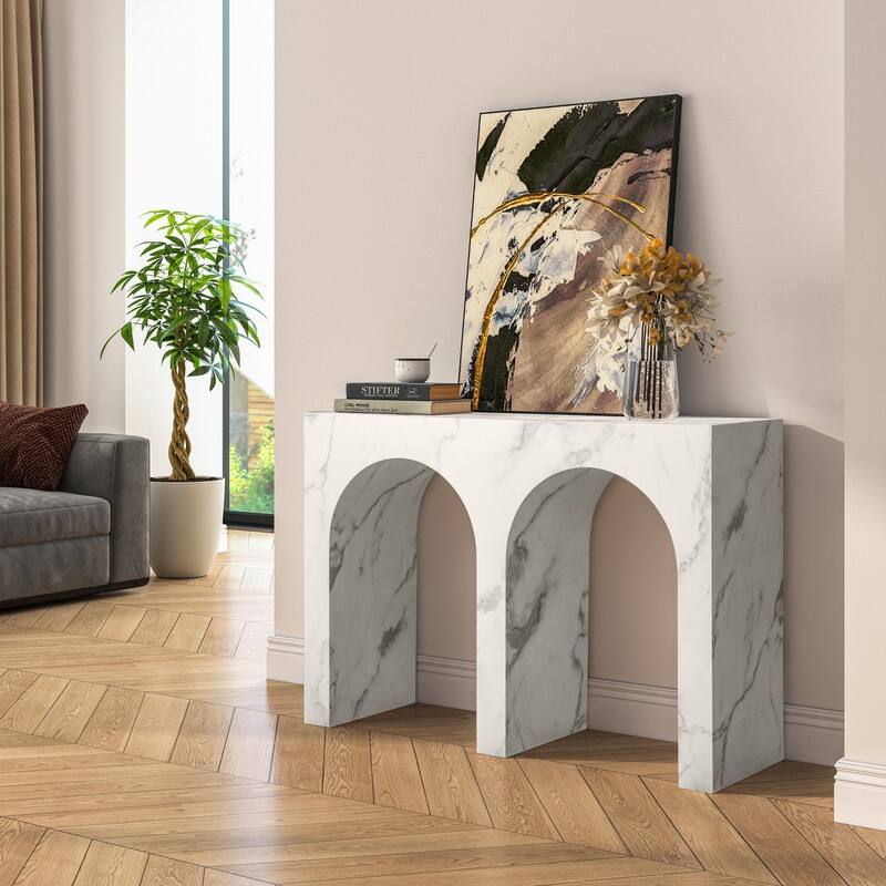 43" Marble Console Table