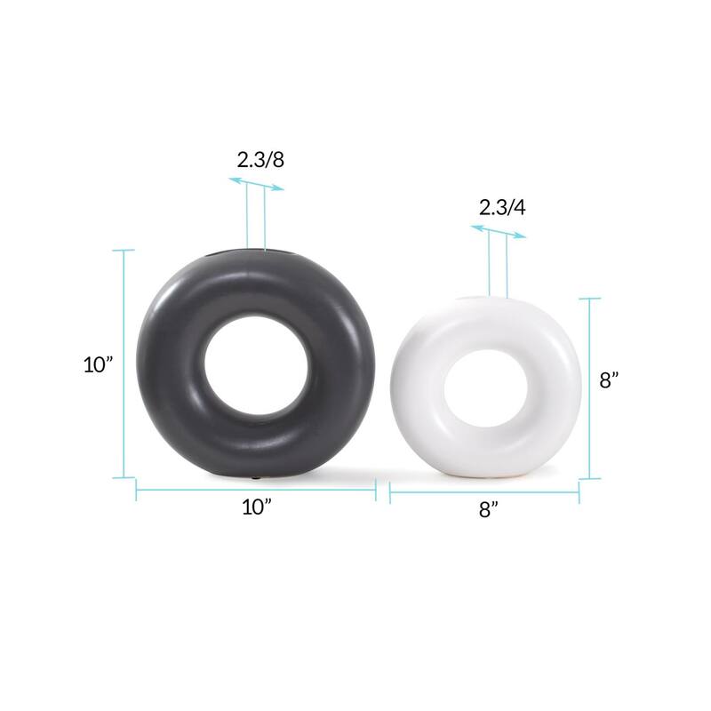 Ronde Ring Ceramic Vase- Set of 2