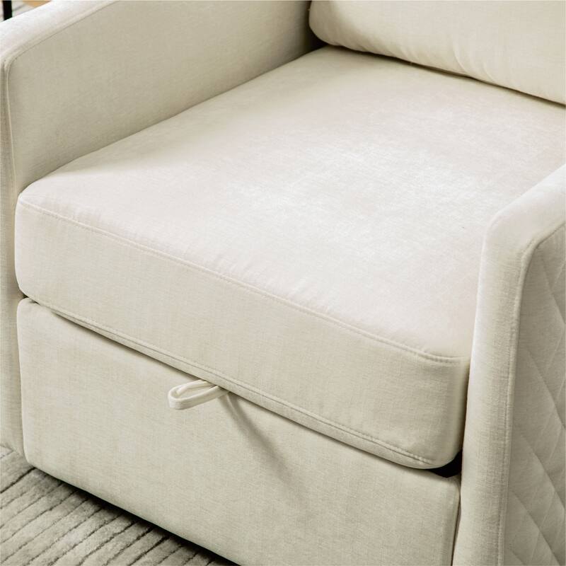 29.5"W Swivel Armchair with Hidden Storage,Club Chair Single Sofa with Pillow