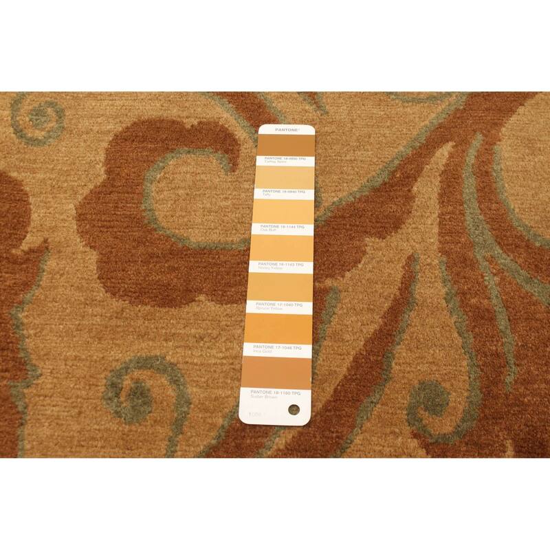 ECARPETGALLERY Hand-knotted Opulence Tan Wool Rug - 2'5 x 9'1