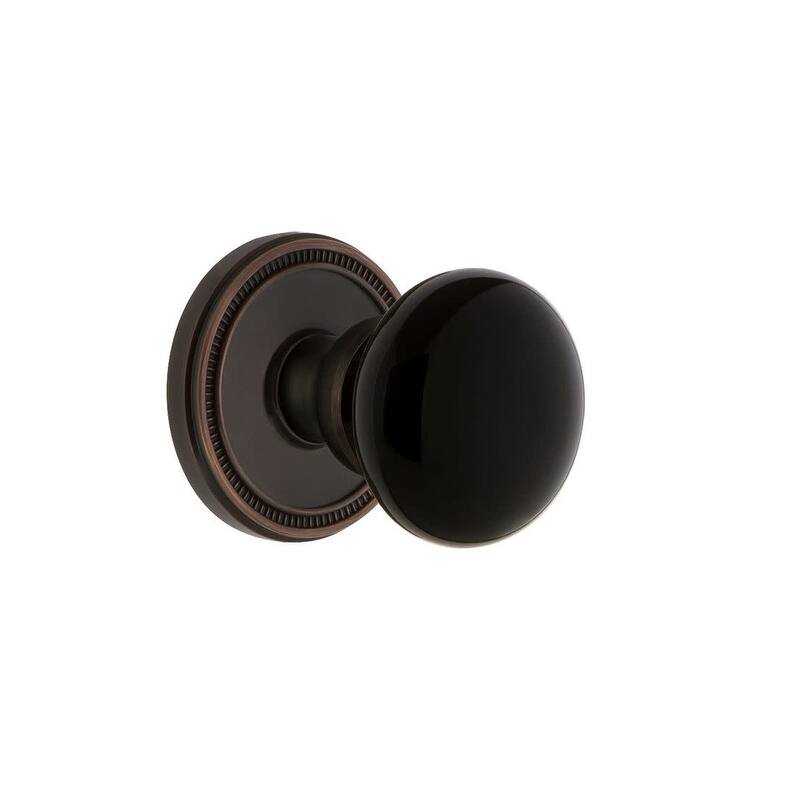 Grandeur Soleil Solid Brass Rose Single Dummy Door Knob with Coventry - Timeless Bronze