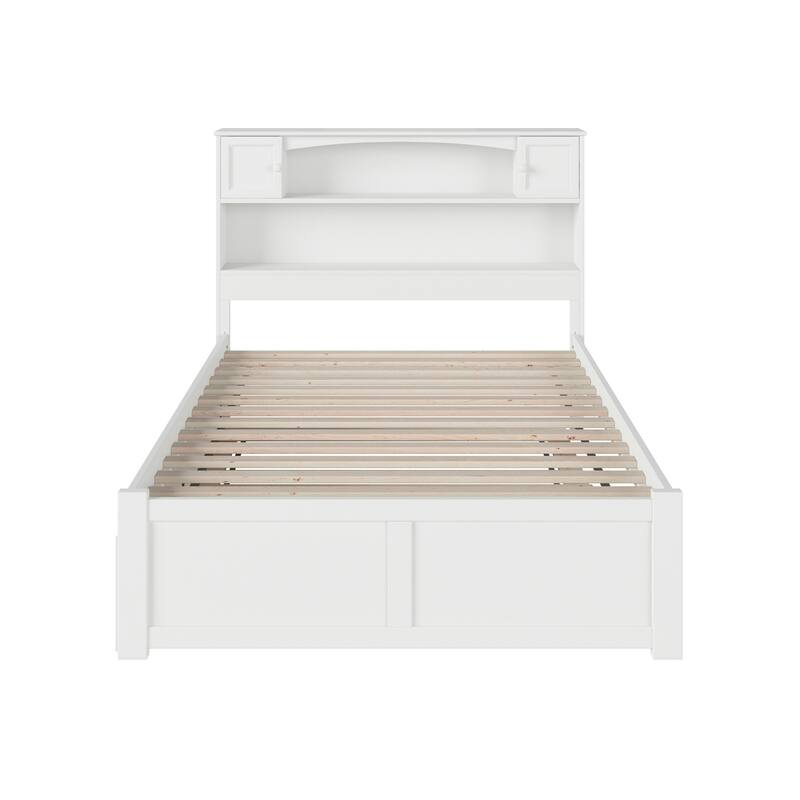 AFI Newport Full Size Platform Bed with Footboard & Full Trundle