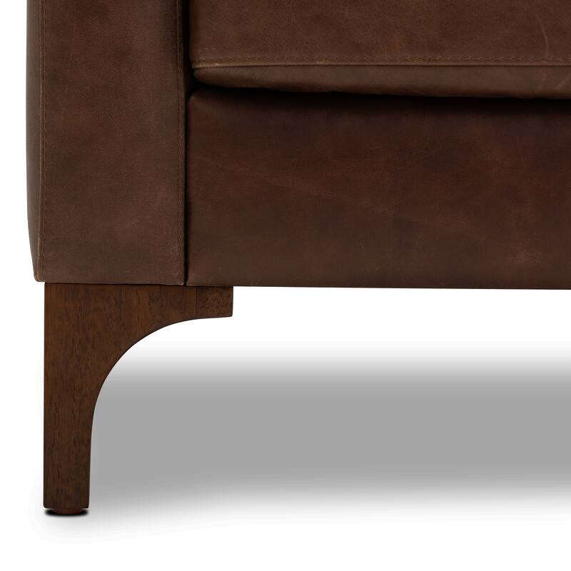 Poly & Bark Sorrento 35" Lounge Chair - Full Grain Genuine Italian Leather