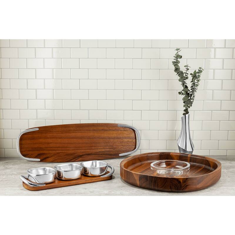 Nambe Braid Condiment Trio