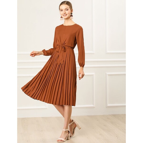 mid length pleated dress