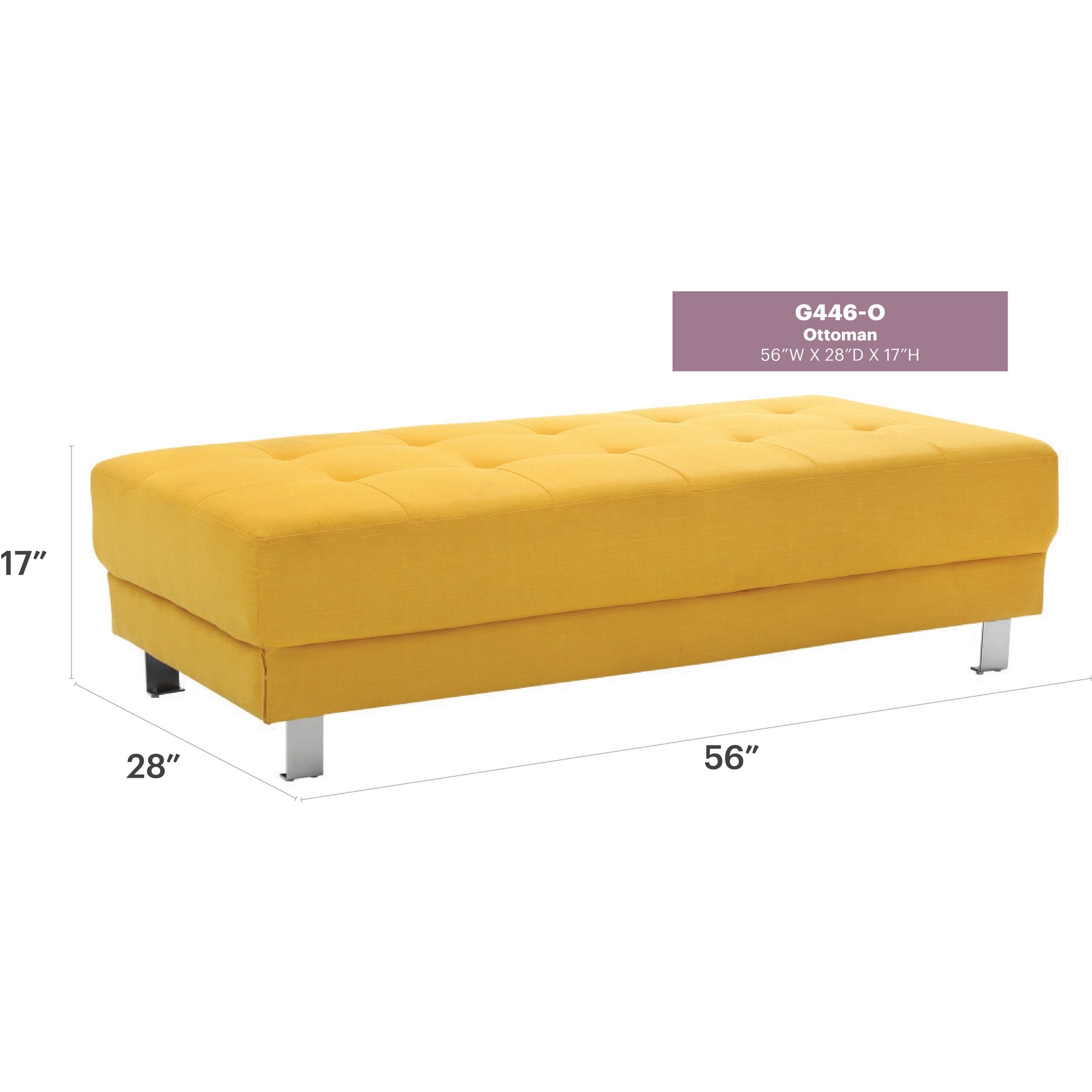 Contemporary Yellow Ottoman For Stylish Living