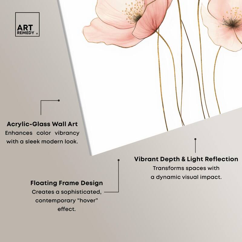 Pink Petal light Acrylic by Art Remedy, Ready to Hang