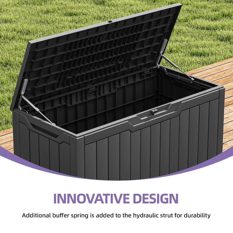 100 Gallon Outdoor Storage Waterproof Deck Box - N/A