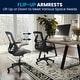 preview thumbnail 13 of 44, Mid-Back Mesh Swivel Ergonomic Task Office Chair with Flip-Up Arms