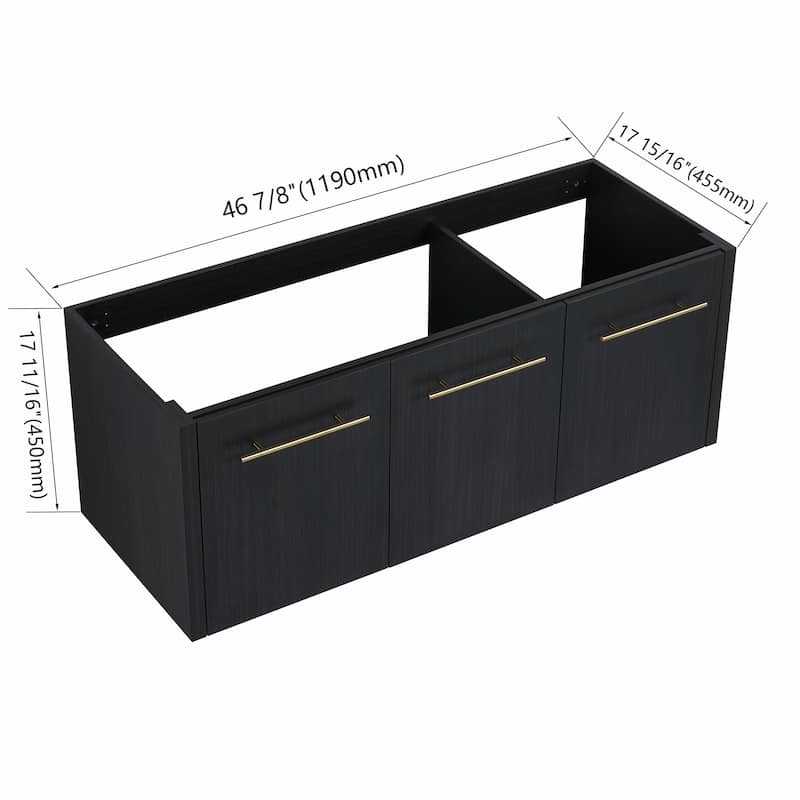 Wall-Mounted Bathroom Vanity with Thick-Edged Resin Basin Sink