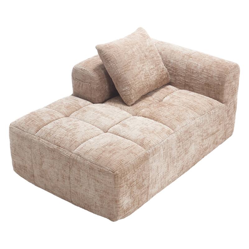 Chenille Loveseat Sofa, Minimalist Modular Sleeper for Living Room