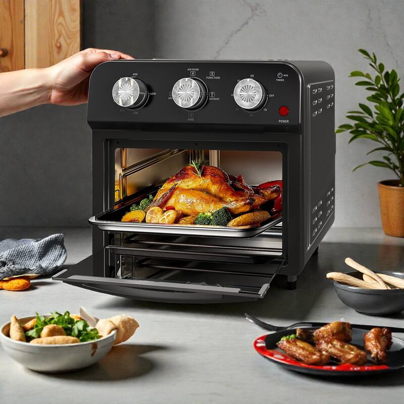 12.5 Quart Air Fryer Toaster Oven, 7-in-1 Convection Countertop Oven with Roast Bake Grill, 1500W