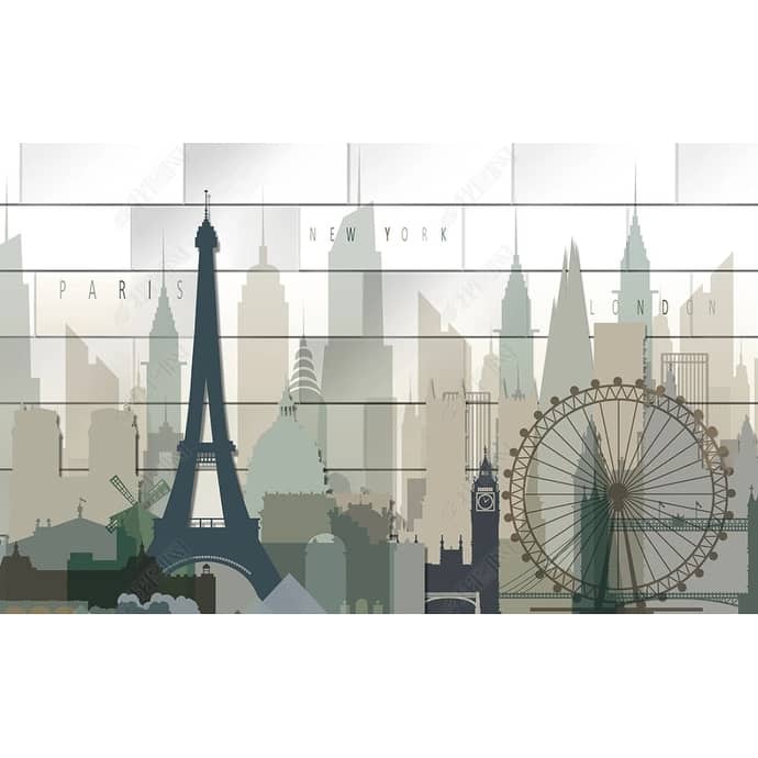 GK Wall Design Paris Landscape Eiffel Tower Peel&Stick Wallpaper
