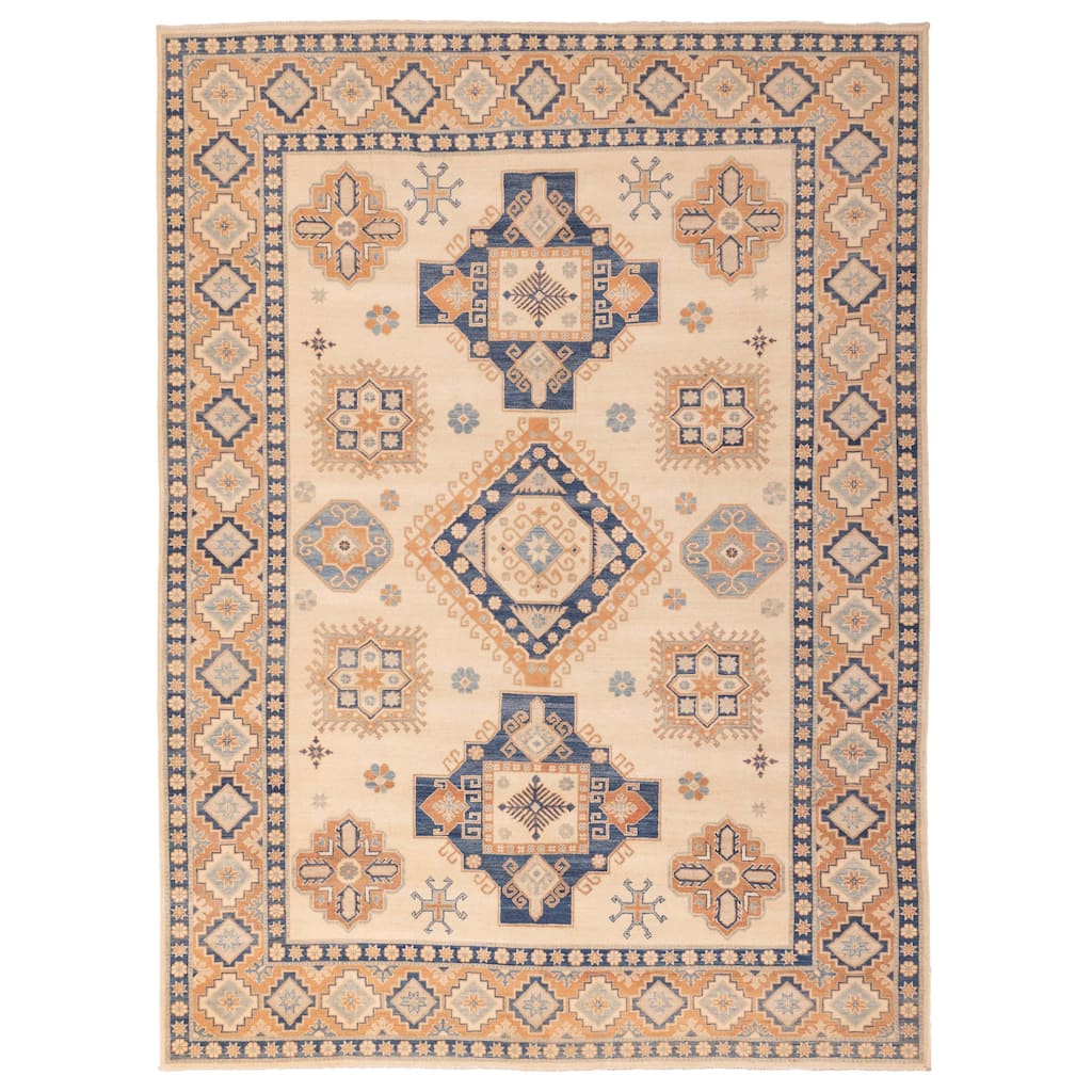 ECARPETGALLERY Hand-knotted Finest Ghazni Ivory Wool Rug - 8'3 x 11'3