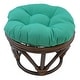 preview thumbnail 13 of 20, 18-inch Round Twill Footstool/Ottoman Cushion (Cushion Only) - 18 x 18