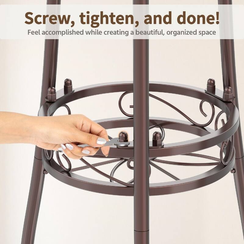 3 Tier Black Metal Plant Stand - 14"D x 14"W x 34"H
