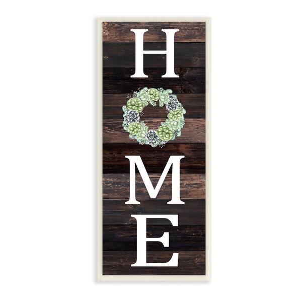 Shop Stupell Industries Welcome Home Sign Green Succulent Wreath