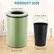 preview thumbnail 2 of 19, 10.6 Gal/40L Open Top Round Trash Can, Stainless Steel with Inner Bucket for Office, Kitchen, Bathroom, Green