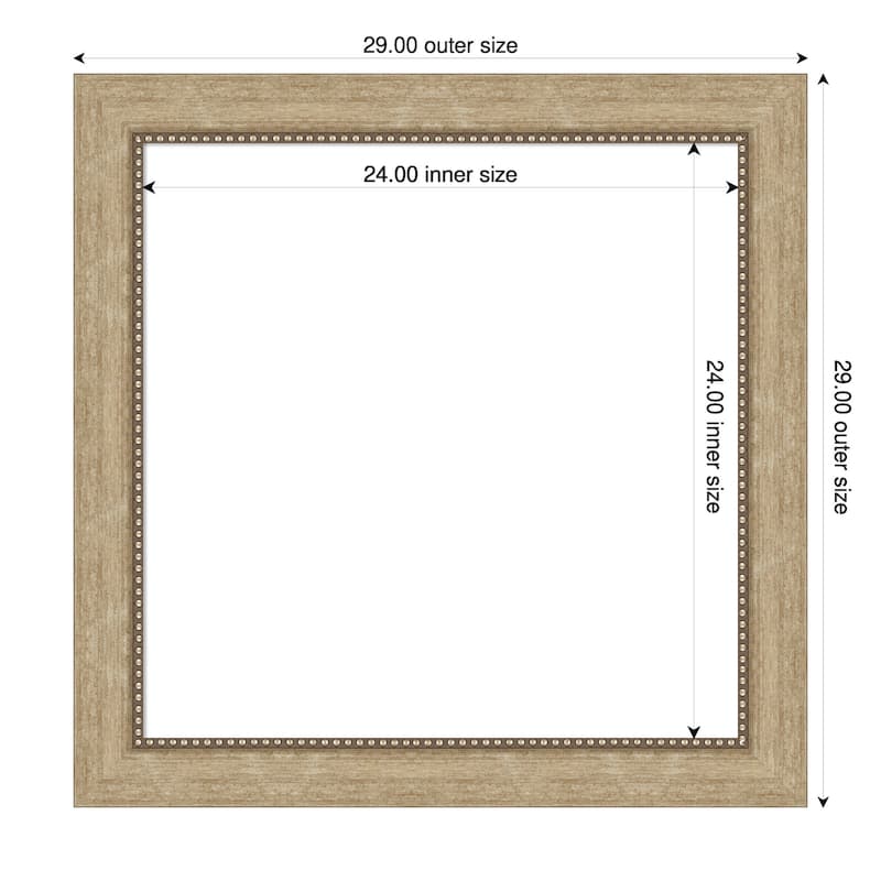Amanti Art Astor Black Framed Dry Erase Magnetic Board - 29 x 29 in - Astor Champagne