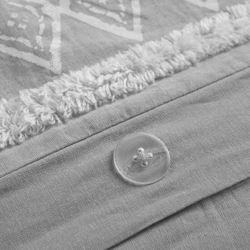 INK+IVY Marta Flax and Cotton Blended Duvet Cover Set