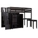 preview thumbnail 54 of 56, Twin Loft Bed w/Stairs, Bookshelf, Drawers, Desk & Wardrobe, Space-Saving for Kids & Teens.
