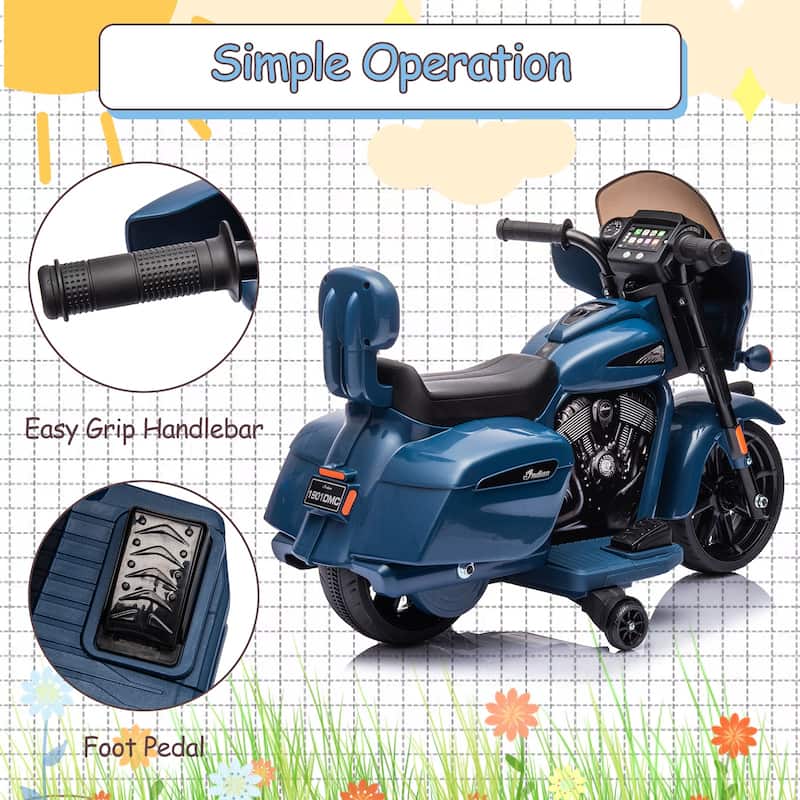 Ride on Motorcycle for Kids, 6V Electric Dirt Bike