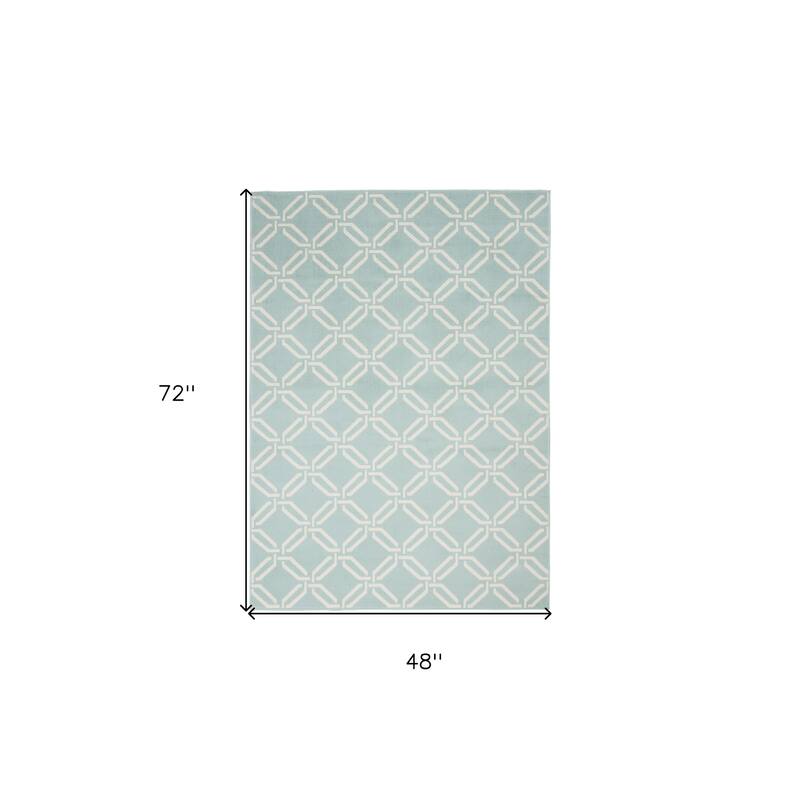 Feju Power Loomed Stain Resistant Area Rug By HomeRoots - 72' X '48' X '0.5