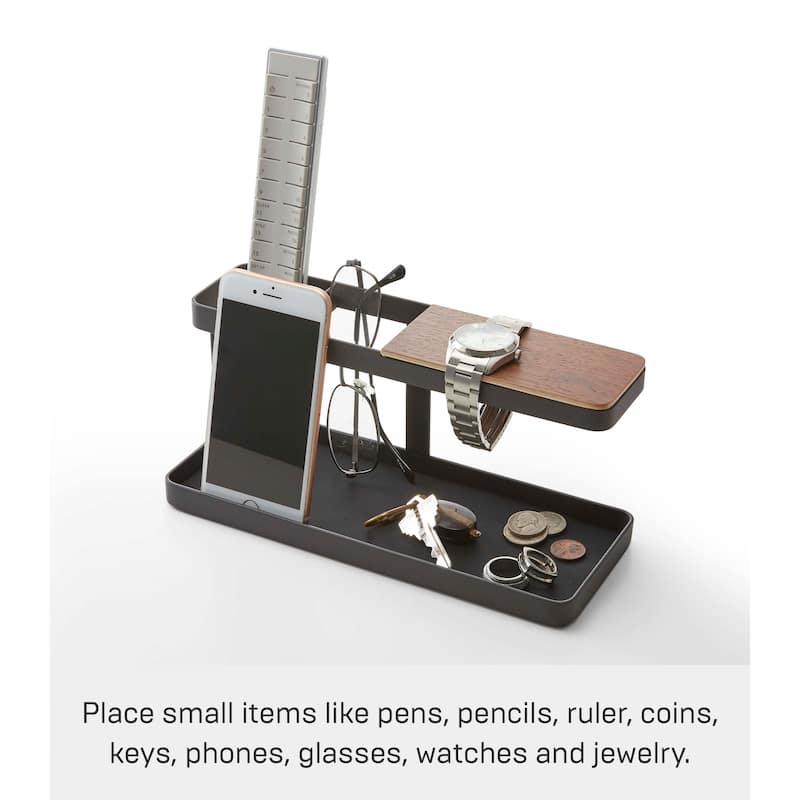 Yamazaki Home Desk Organizer, Steel - L 3.82 x W 9.65 x H 4.45 inches