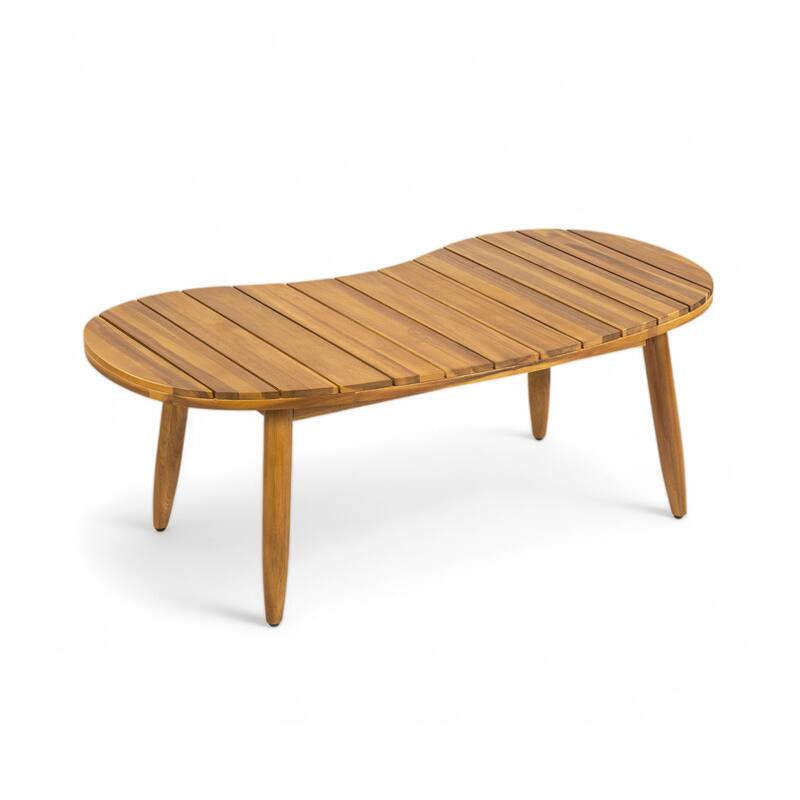 Christopher Knight Home - 2-Piece Patio Conversation Set with Woven Rope Loveseat, Cushions & Acacia Wood Coffee Table