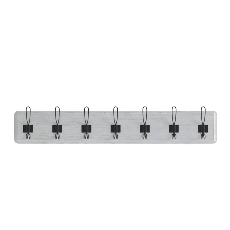 Wall Mounted Storage Rack with 7 Hooks