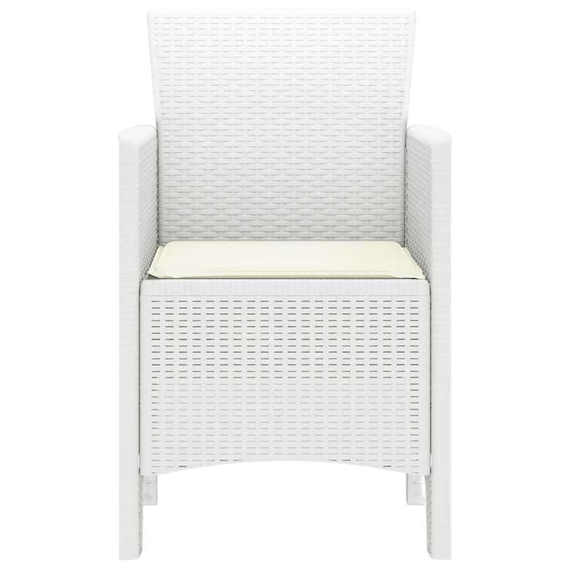 vidaXL Garden Chair 2/4 pcs Anthracite/Brown/White 53 x 49 x 85 cm PP - 53 x 49 x 85 cm