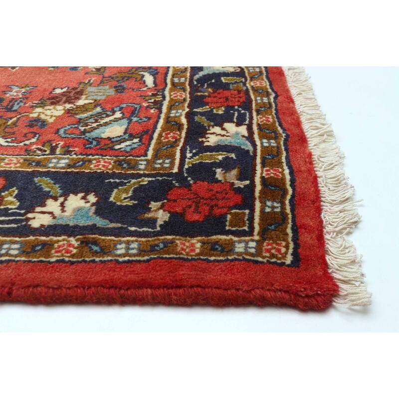 ECARPETGALLERY Hand-knotted Andelz Red Wool Rug - 3'7 x 4'10
