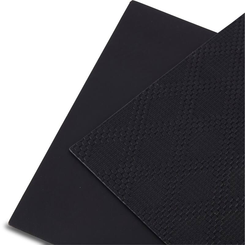 Dainty Home Basel Premium Vegan Leather Reversible 2 Pattern Rectangular Placemat Set Of 4