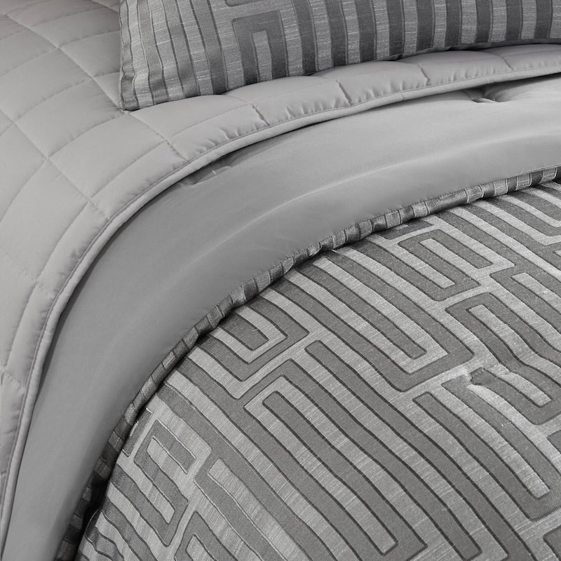 Madison Park Royce 10 Piece Luxury Jacquard Comforter Set