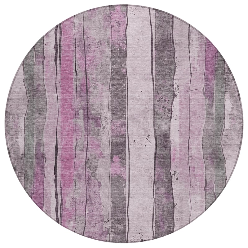 HomeRoots Striped Transitional Rectangle Outdoor Rug