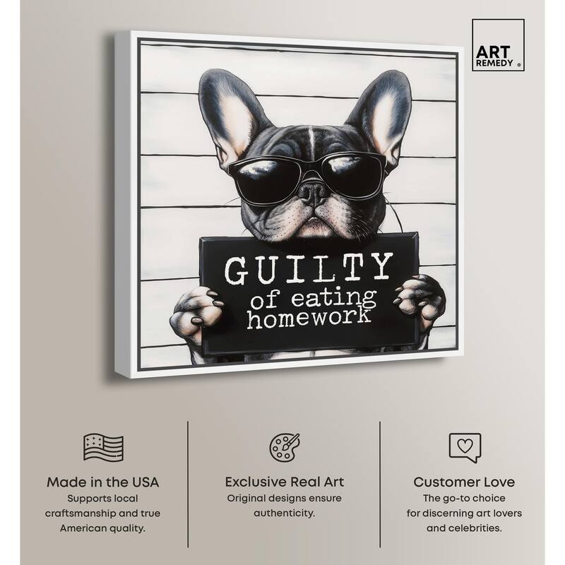Guilty of Eating Homework Canvas by Art Remedy