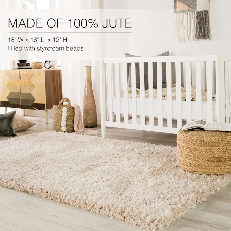 Sangam Round Jute Pouf