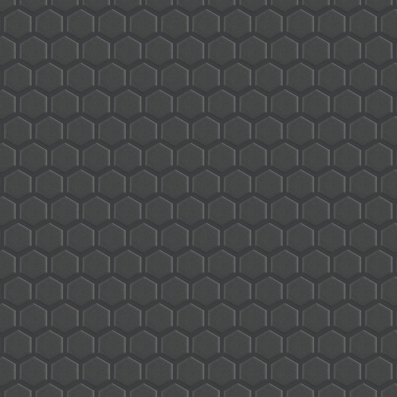 Merola Tile Metropolis 1" Hex Unglazed Black 10-1/4" x 12" Porcelain Mosaic Floor and Wall Tile - Case (10 Tiles)