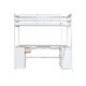 preview thumbnail 27 of 25, Loft Bed with U-shaped Desk, Drawers and Storage Shelves,Full/Twin Size