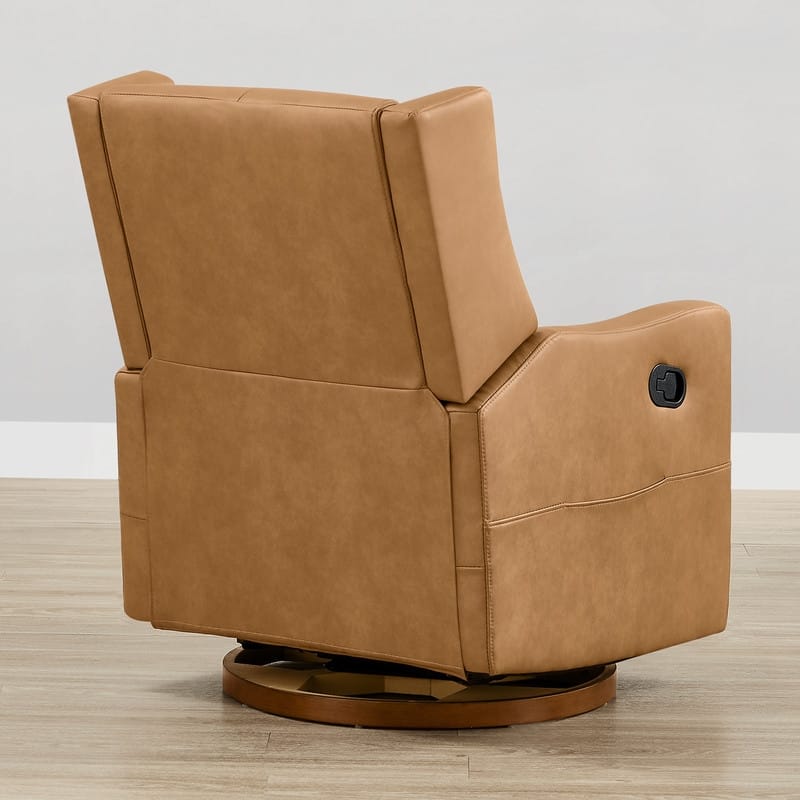 Spruce & Spring Lincoln Manual Swivel Glider Recliner with Lumbar Pillow